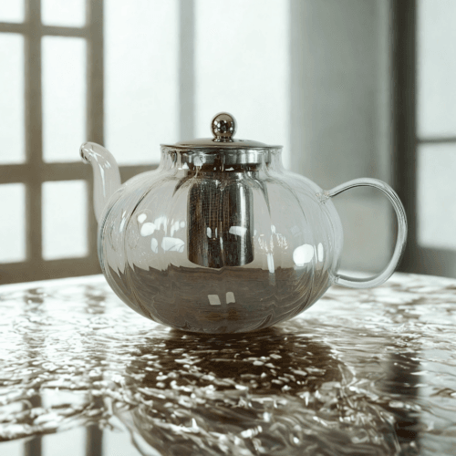 Tetera-Cafetera Ondulada 1lt.  – Acero Brillante