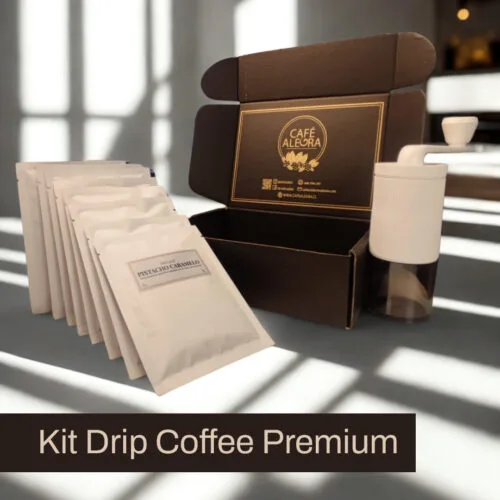 Kit Drip Coffee Premium: una elegante caja de presentación con selección de 10 drip coffee individuales, listos para preparar en minutos
