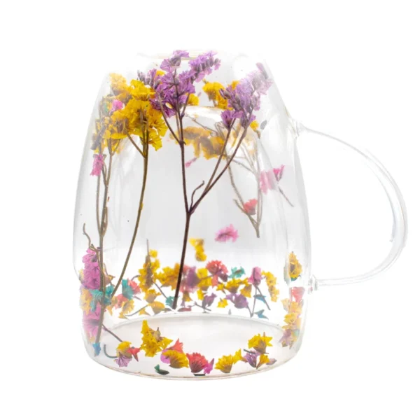 Taza de Vidrio Flores Eternas 350ml